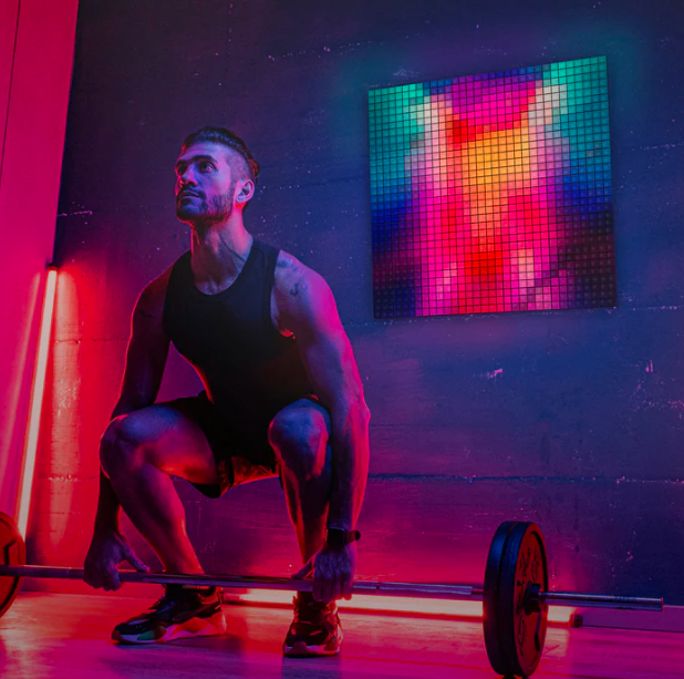 Išmaniosios LED plokštės Twinkly Squares (1 pagrindinė plokštė + 5 prailginimai) RGB, daugiaspalvės