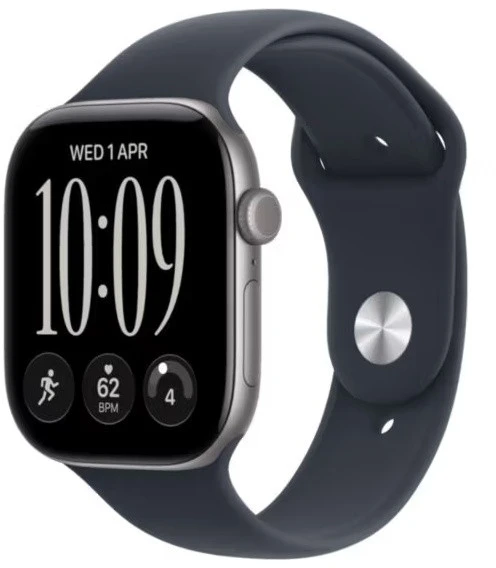 Išmanusis laikrodis Apple Watch seria 12 gps, koperta 42 mm su aliuminio pilkos spalvos dirželis sportowy w kolorze granatu - dydis s/m
