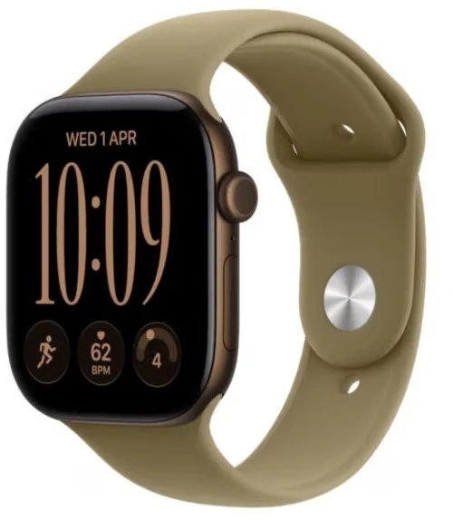 Išmanusis laikrodis Apple Watch 12 GPS 46mm Dark Bronze Alu Sport Band M/L Oliwkowy (MJEU4MP/A)