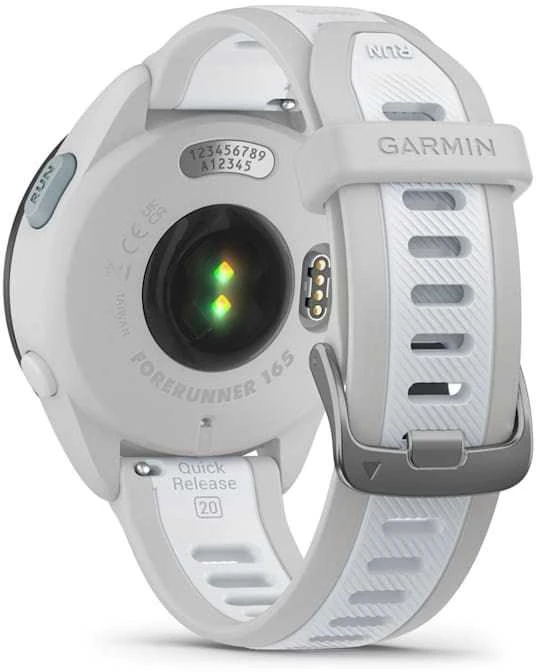 Išmanusis laikrodis Garmin Forerunner® 165 Music, Pilkšvos / baltojo akmens spalvos