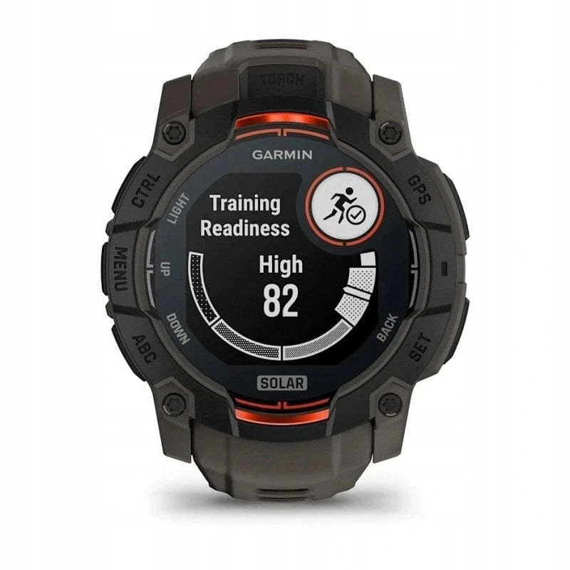 Išmanusis laikrodis Garmin Instinct 3 – 50 mm, Solar, juodas su anglies spalvos dirželiu