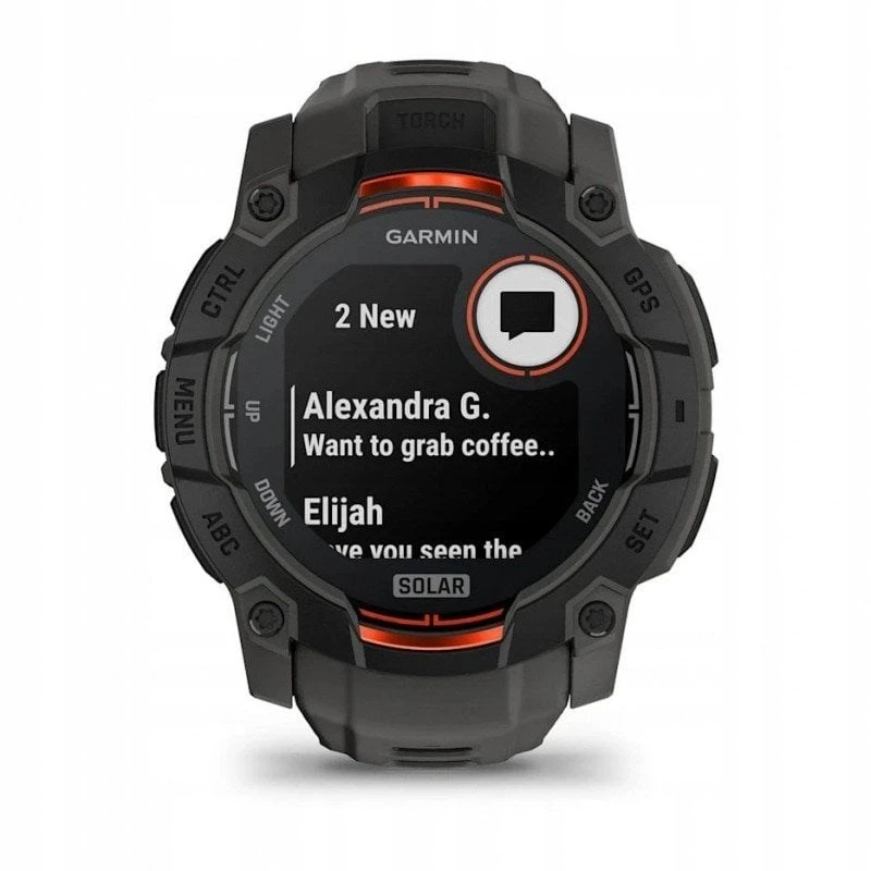 Išmanusis laikrodis garmin instinct 3 50mm solar juodas