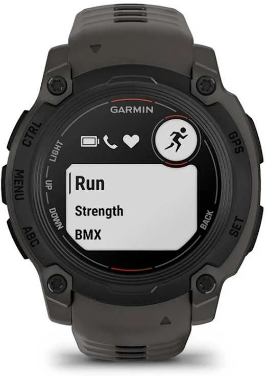 Išmanusis laikrodis Garmin Instinct E, 40 mm Juodas su anglies spalvos dirželiu