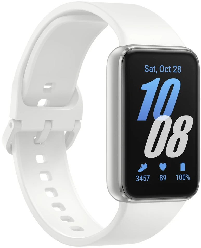 Išmanusis laikrodis „Samsung Galaxy Fit 3“ (R390) sidabrinis sportinis dirželis