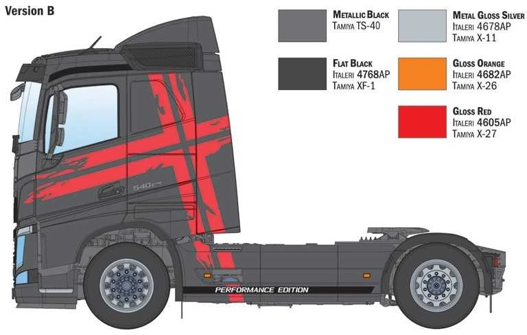 Italeri Volvo FH Low Roof 1/24 plastikinis sunkvežimio modelis