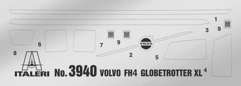 Italeri Volvo FH Low Roof 1/24 plastikinis sunkvežimio modelis