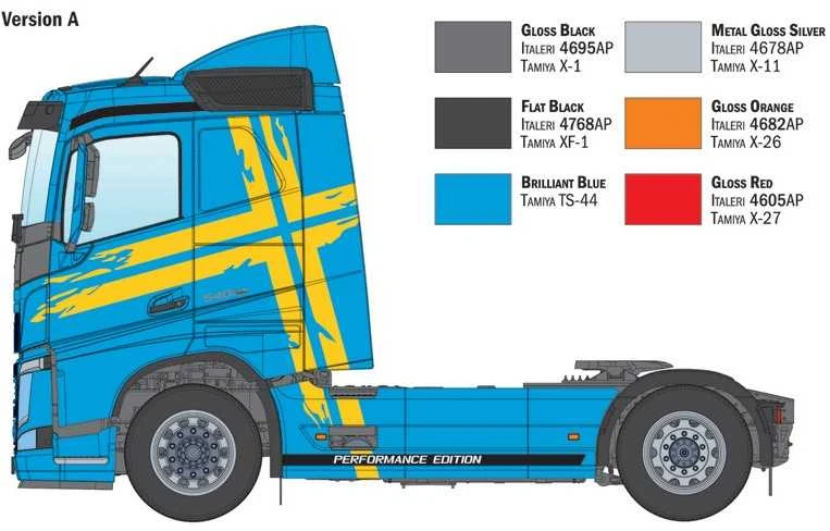Italeri Volvo FH Low Roof 1/24 plastikinis sunkvežimio modelis