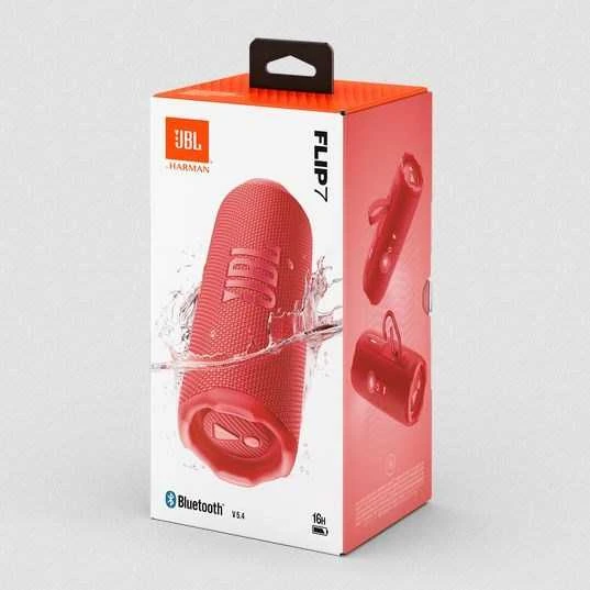 JBL Flip 7 nešiojama kolonėlė, raudonos spalvos