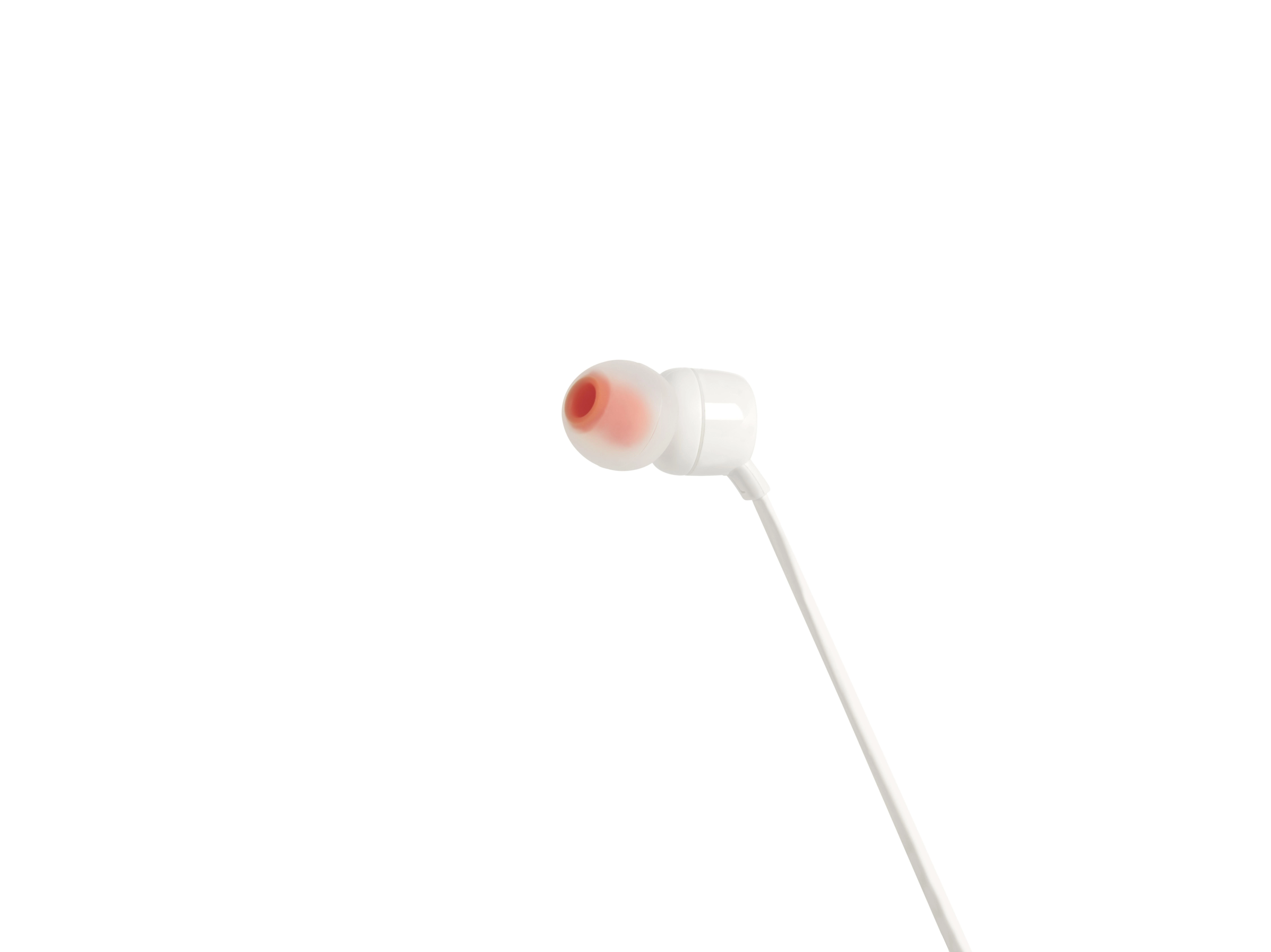 Ausinės JBL TUNE T110 Pure Bass Sound baltos