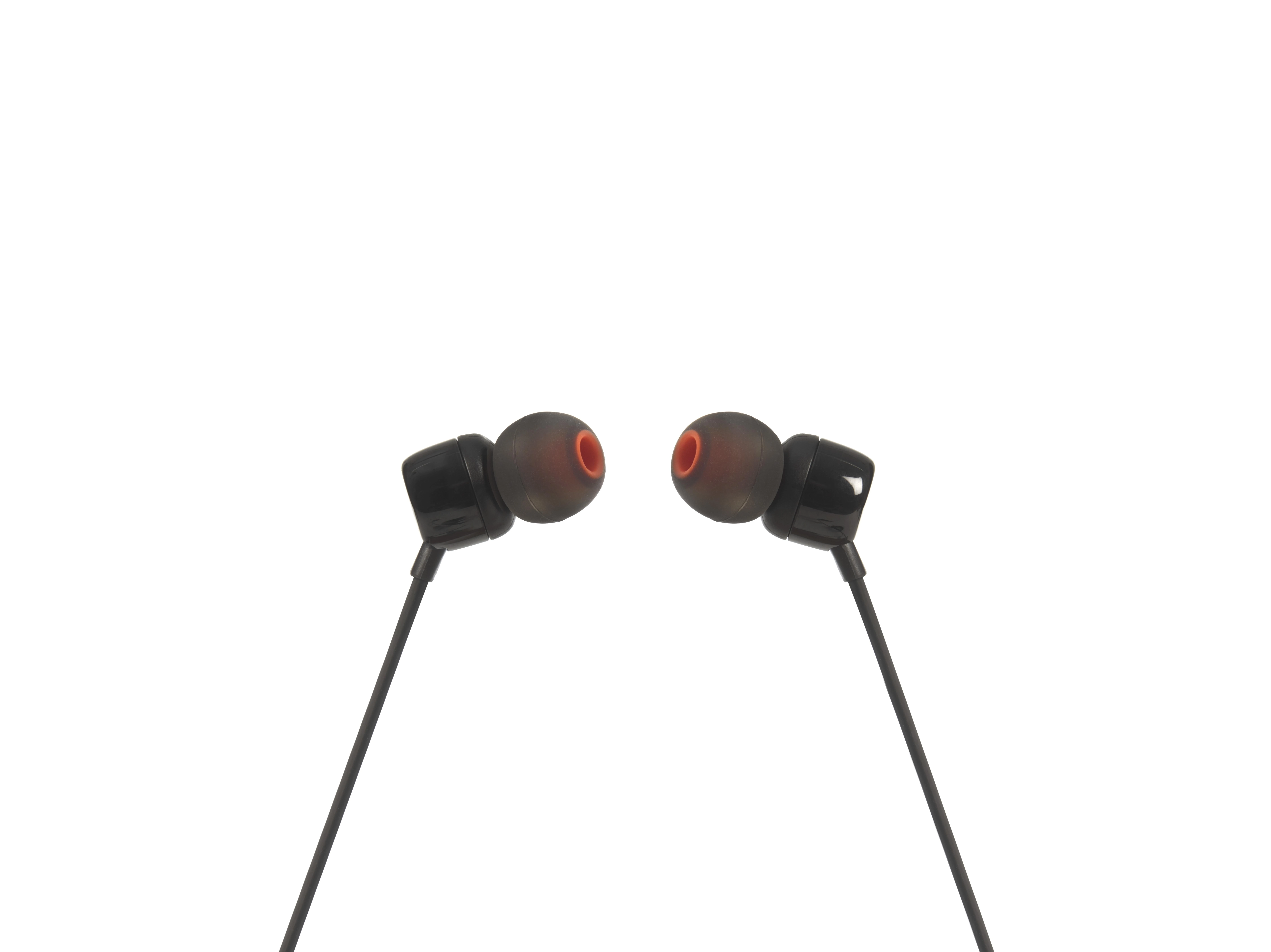 Ausinės JBL T110BLK, laidinės, Juodos