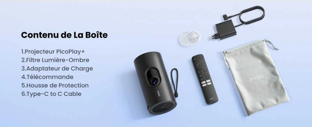JMGO PicoPlay+ projektorius su trikoju