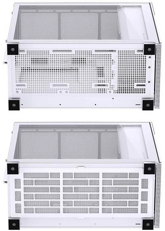 Jonsbo D41 MESH Screen ATX Case, Tempered Glass - baltas
