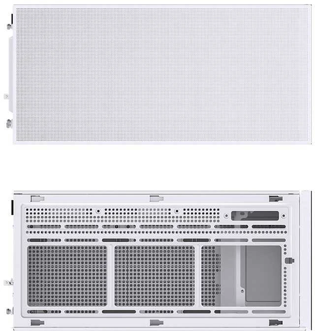 Jonsbo D41 MESH Screen ATX Case, Tempered Glass - baltas