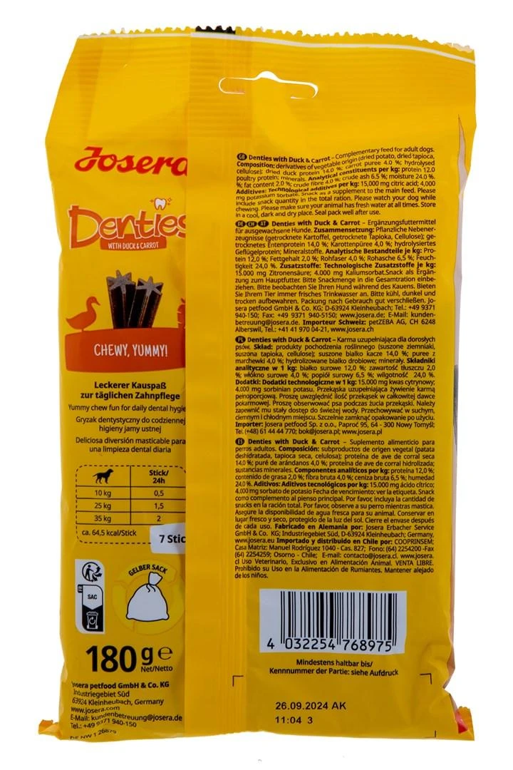 Josera Denties antien.+mork.180g skan. šun.