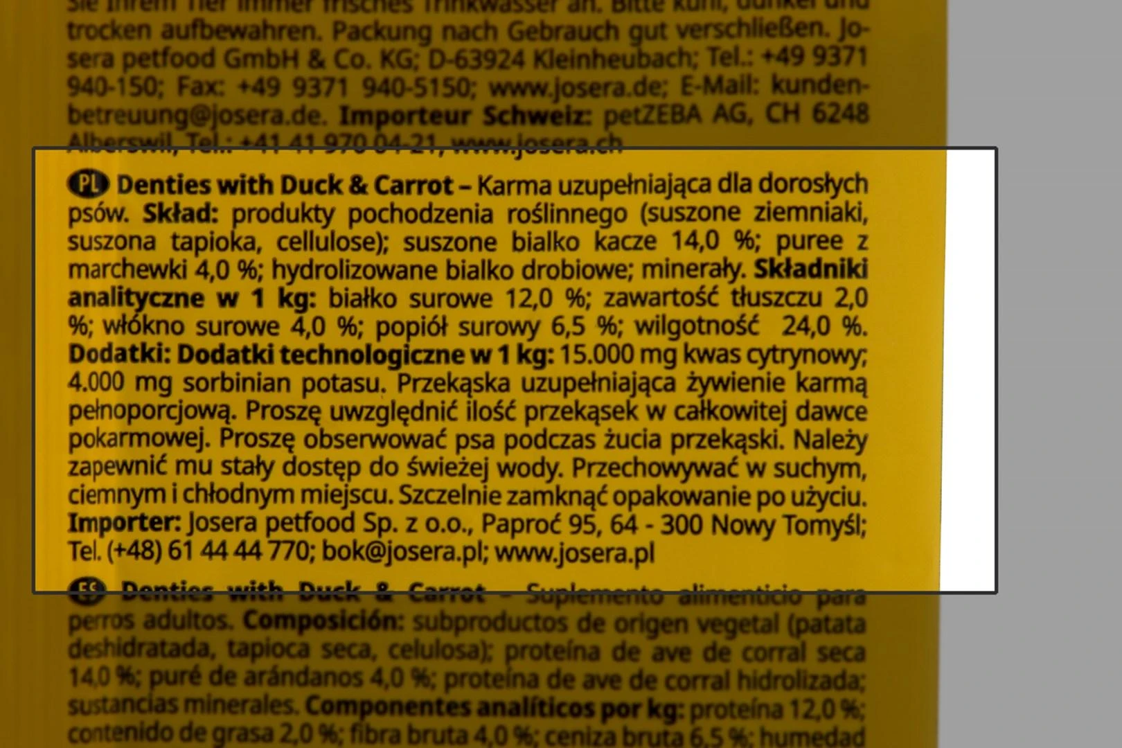 Josera Denties antien.+mork.180g skan. šun.