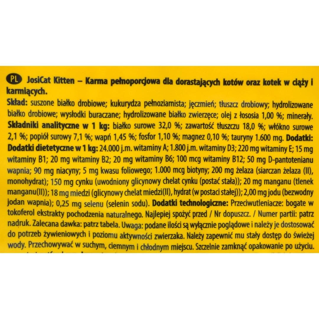 Josera JosiCat Kitten sausas pašaras jaunoms katėms, 650 g