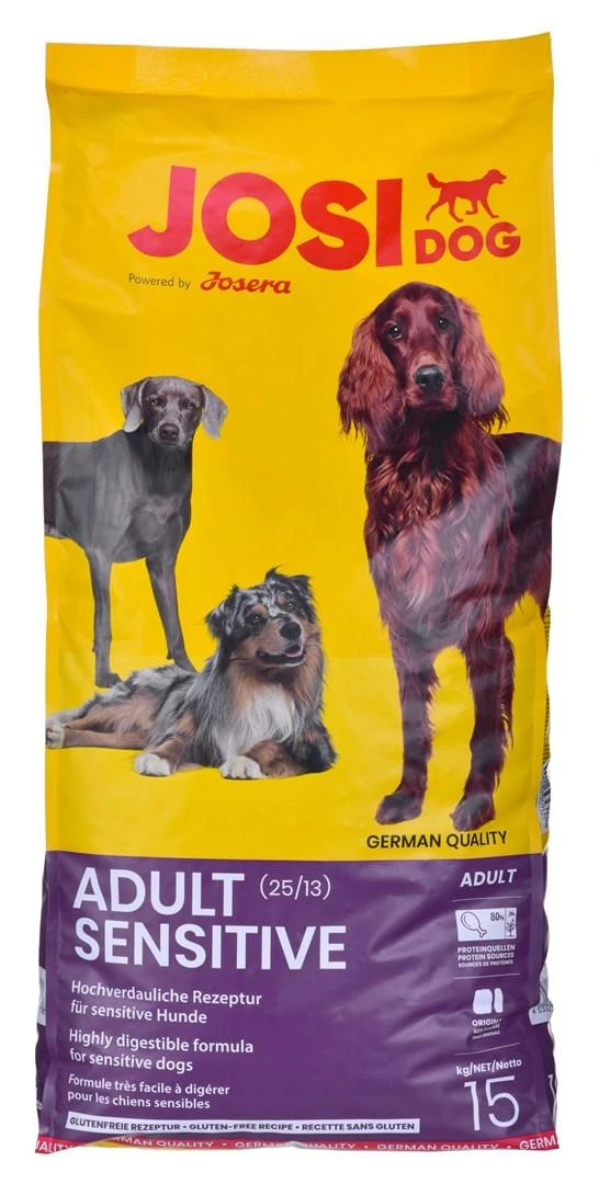 Josidog Adult Sensitive Visavertis ėdalas suaugusiems jautriems šunims, 15 kg