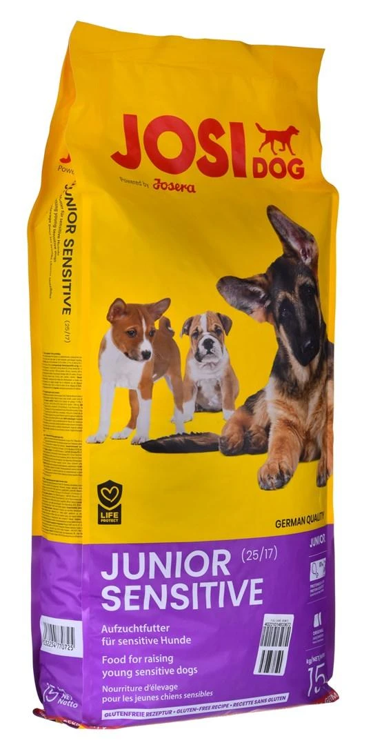 Josera JosiDog Junior Sensitive Visavertis ėdalas jautriems jauniems šunims nuo 8 savaičių amžiaus, 15 kg