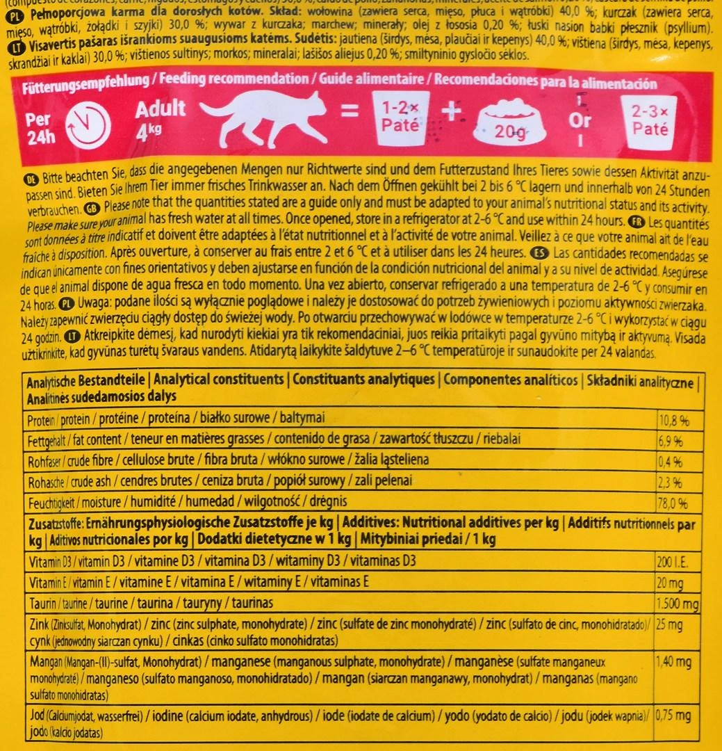 Šlapias kačių maistas Josera jautiena&vištiena Goulash, 0.085 kg