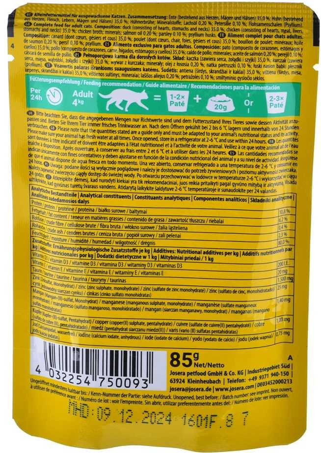 Šlapias kačių maistas Josera Pate 85g