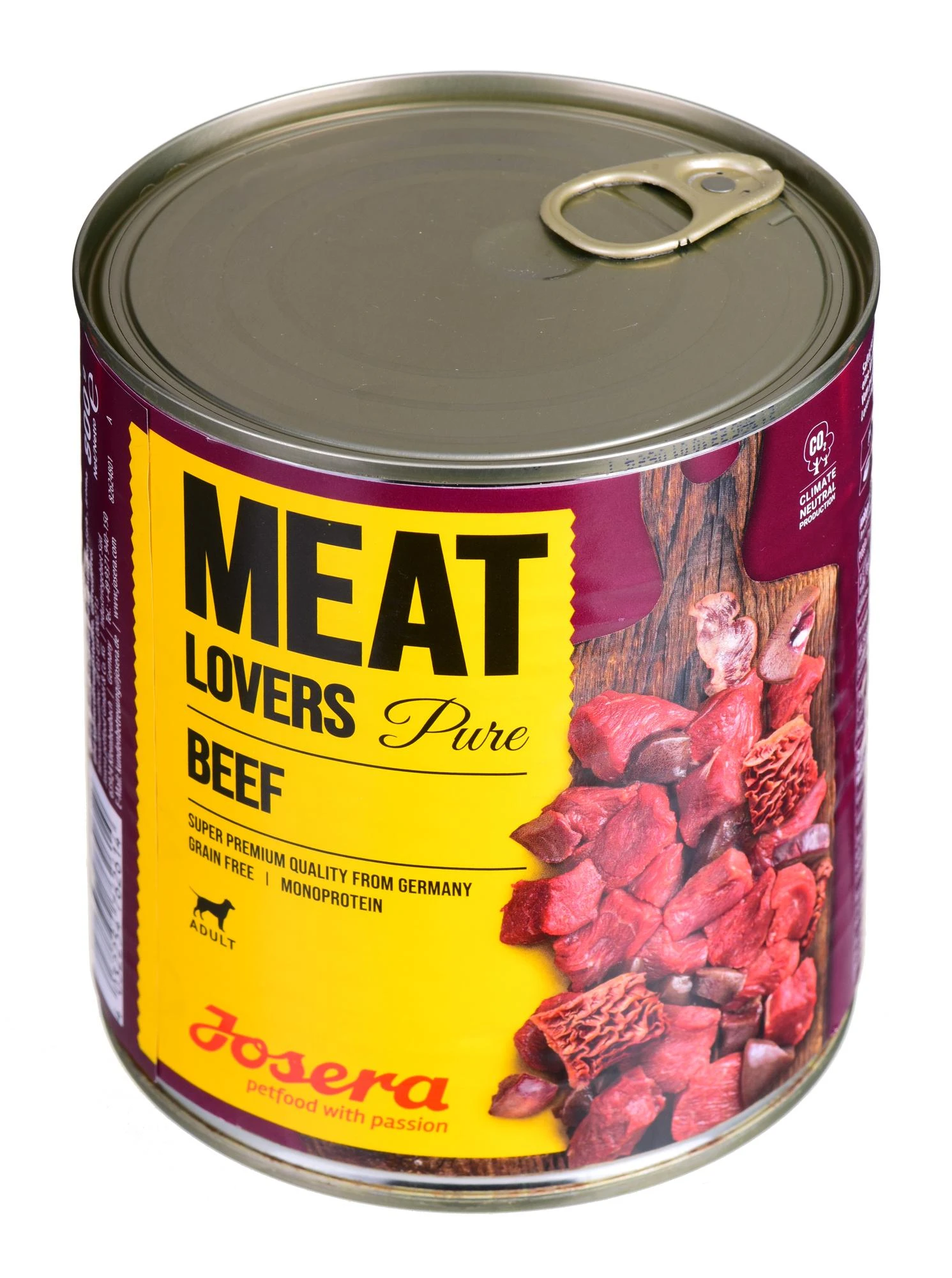 Josera Meat Lovers Pure jautiena konservuotas pašaras šunims su jautiena, 800g