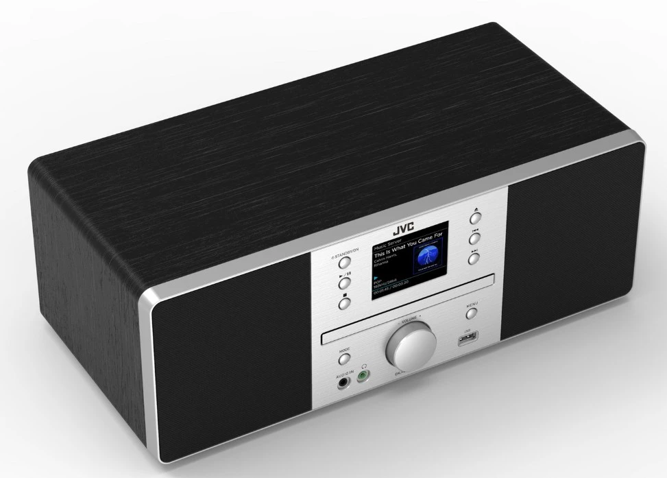 JVC RD-E874B Tower Bluetooth 20 W Juodas, Sidabrinis