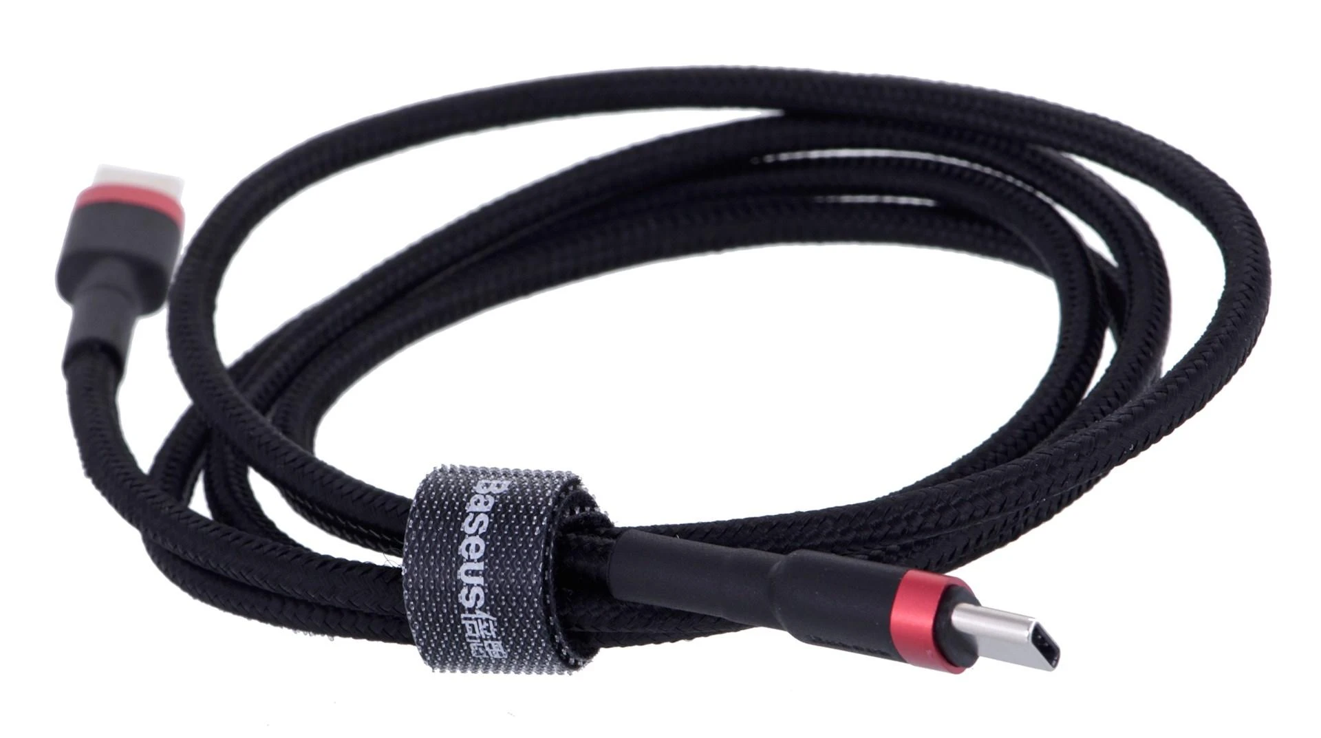 Kabelis Baseus USB2.0 C-USB C kištukas 1 m, su nailoniniu šarvu Cafule, raudonas/juodas