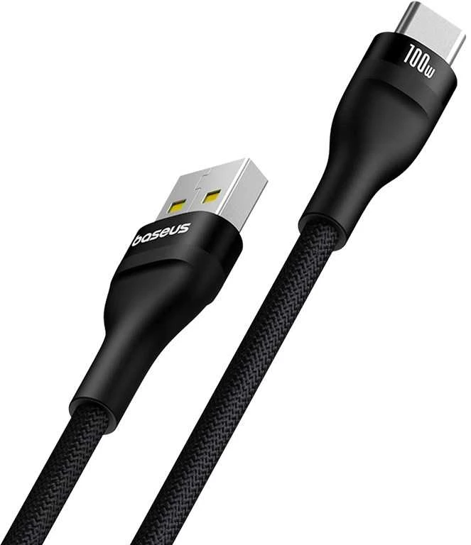 „Baseus flash 2“ USB-USB C laidas 100 W, 2 m (juodas)