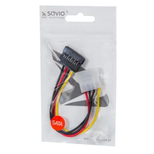 SAVIO AK-10 maitinimo kabelis MOLEX - SATA 0,18m