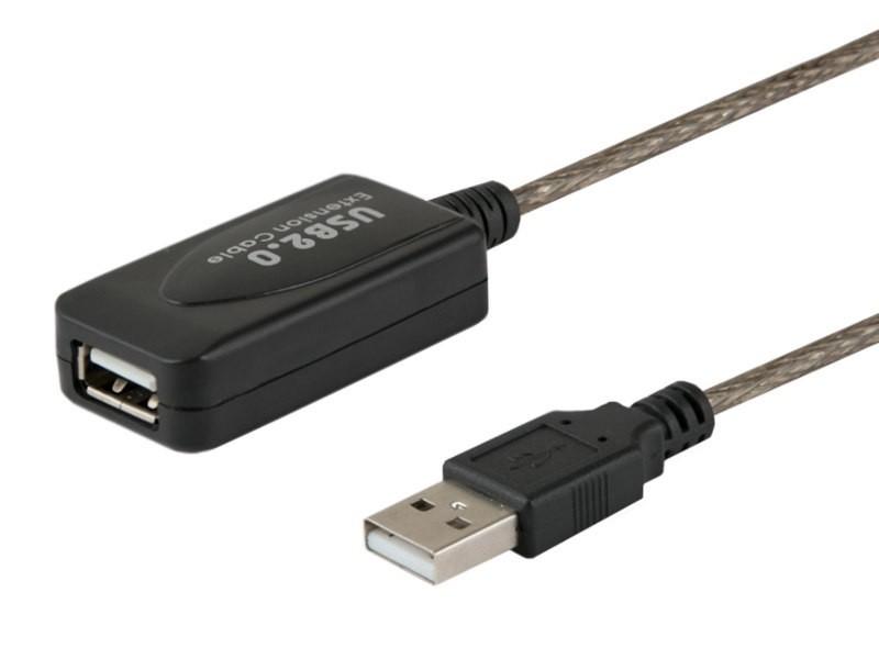 USB Kabelis - Savio 5m Aktyvus Pratęsimas