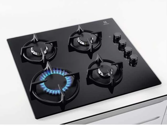 Gas cooktop Electrolux EGG6407K (4 fields, juodos spalvos)
