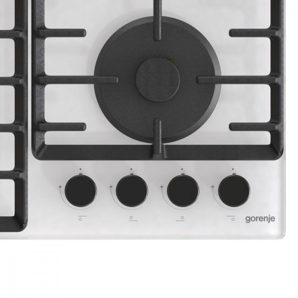 Gorenje | Kaitlentė | GTW642SYW | Dujos ant stiklo | Degiklių / virimo zonų skaičius 4 | Sukamosios rankenėlės | Baltas