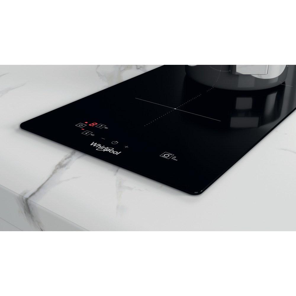 Kaitlentė Whirlpool WS Q0530 NE viryklė Juoda Įmontuoti 28 cm Indukcinė viryklė, padalyta į sritis 2 zone(s)