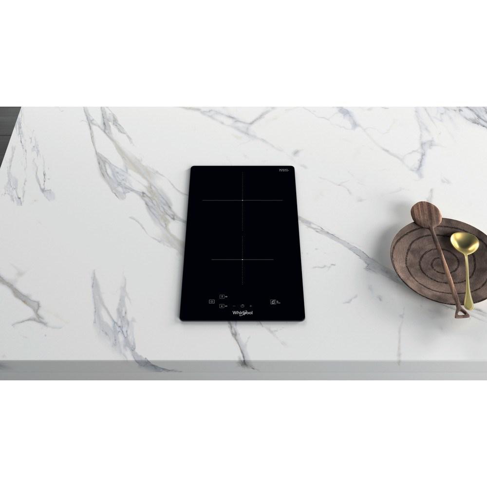 Kaitlentė Whirlpool WS Q0530 NE viryklė Juoda Įmontuoti 28 cm Indukcinė viryklė, padalyta į sritis 2 zone(s)