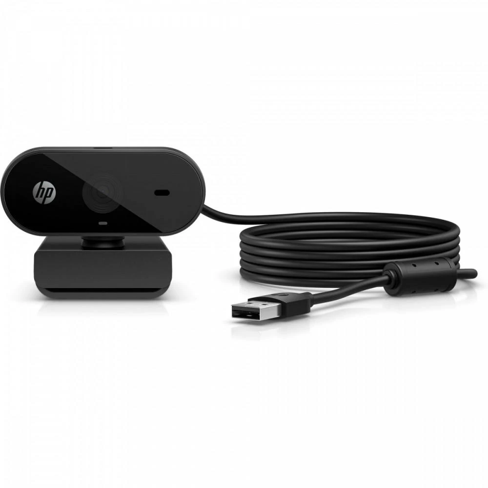 HP 325 USB FHD Privacy verslo klasės internetinė kamera su integruotu mikrofonu, sertifikuota „Chromebook“, tvirtinama prie sienos - Juodas