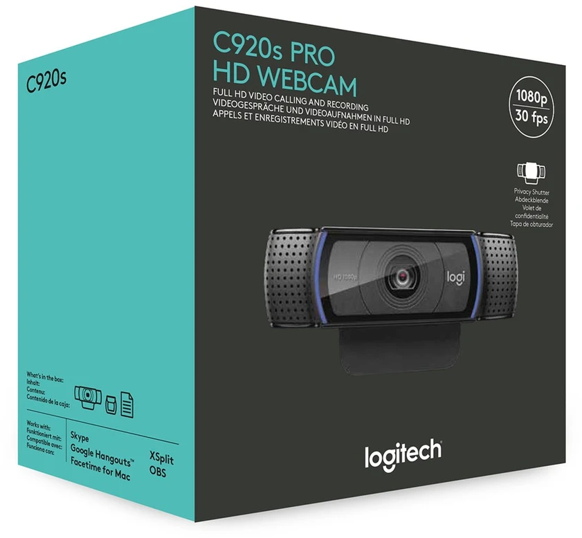 Internetinė kamera Logitech HD Pro C920S  Webcam/ FHD