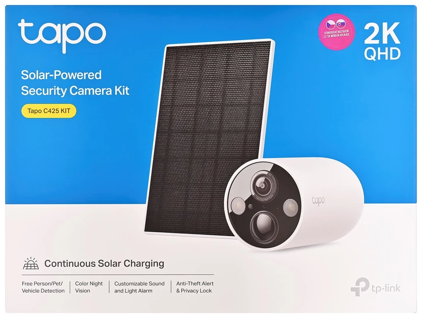 TP-Link Tapo saulės energija varomų apsaugos kamerų rinkinys 1 × C425, 1 × A201
