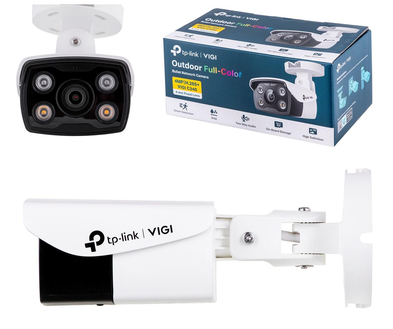 TP-LINK | VIGI 4MP lauko visų spalvų tinklo kamera | VIGI C340 | Kulka | 4 MP | 4 mm | IP66 | H.265+/H.265/H.264+/H.264 | MicroSD