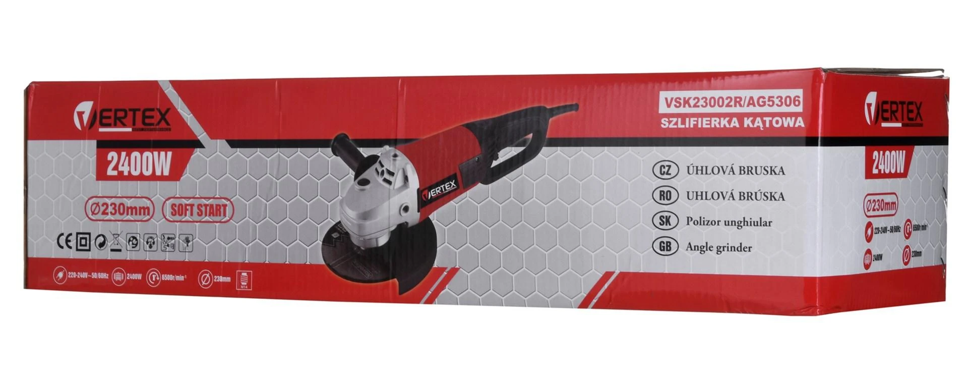 VERTEX kampinis šlifuoklis 230mm 2400W