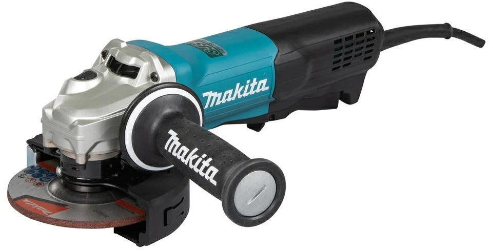 Makita GA5095X01 Kampinis šlifuoklis, 1900 W, 125 mm, SJS², AFT, Svirtinis jungiklis, 11500 min-1, antivibracinė šoninė rankena