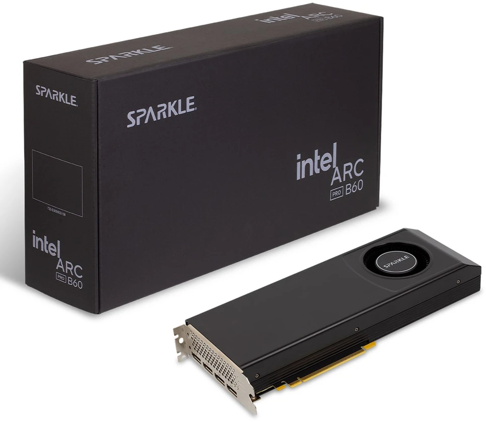 Vaizdo plokštė Sparkle Technology Arc Pro B60 pūstuvas Intel 24 GB GDDR6