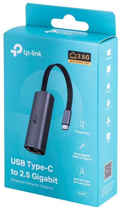 TP-LINK UE302C USB 3.0 Type-C iki 2.5 Gigabit Ethernet tinklo adapteris | TP-LINK