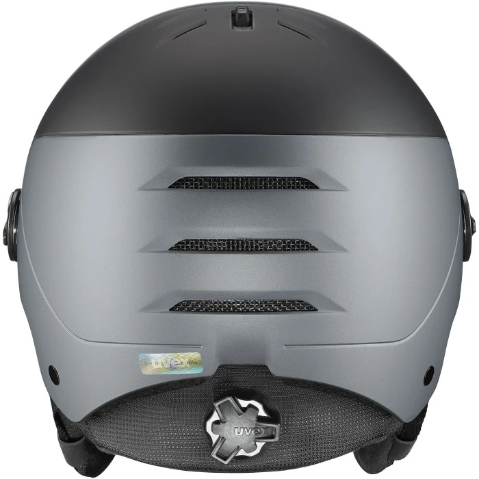 Slidinėjimo šalmas UVEX Wanted Visor pro V juodas matinis, dydis 54–61 cm