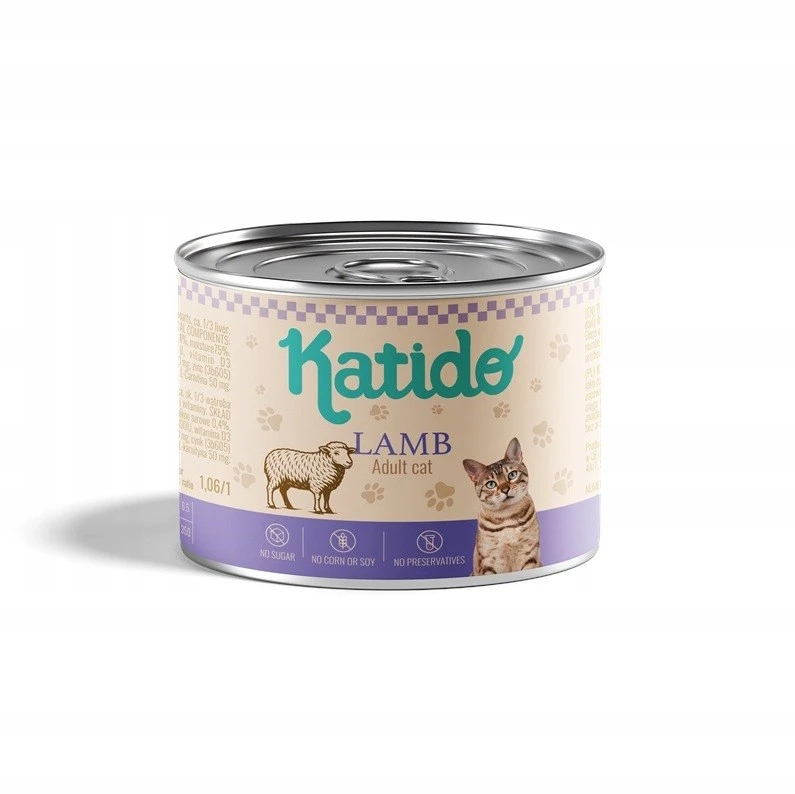KATIDO Ėrienos premium šlapias maistas katėms 200 g