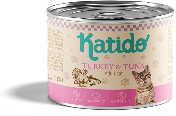 KATIDO Kalakutas ir tunas šlapias maistas katėms 200g