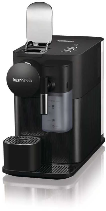 Automatinis kavos aparatas su pieno plakikliu Delonghi EN510.W Nespresso, Juodos spalvos