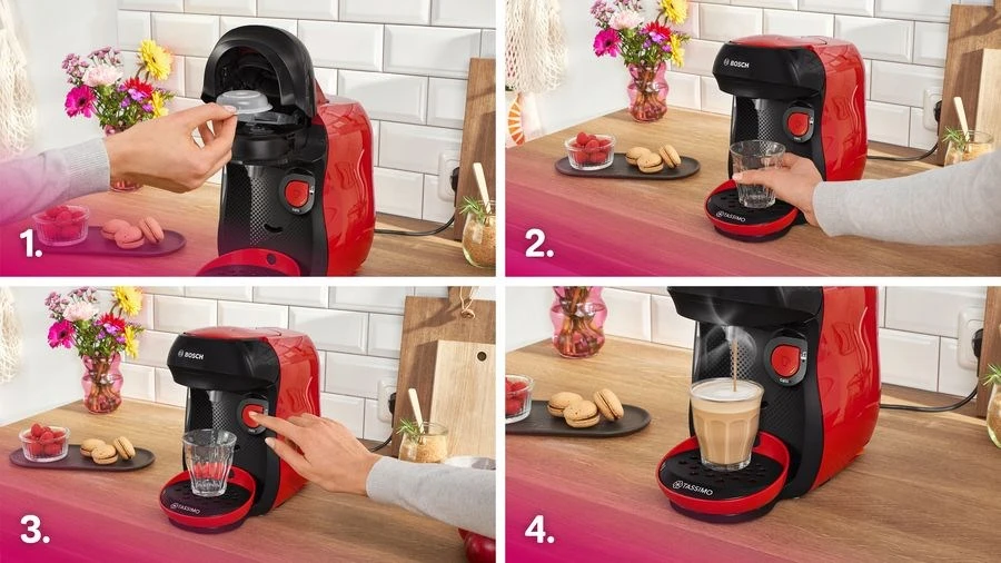 Kavos aparatas Bosch Tassimo Happy TAS103E Automatinis kapsulinis kavos virimo aparatas 0.7 L