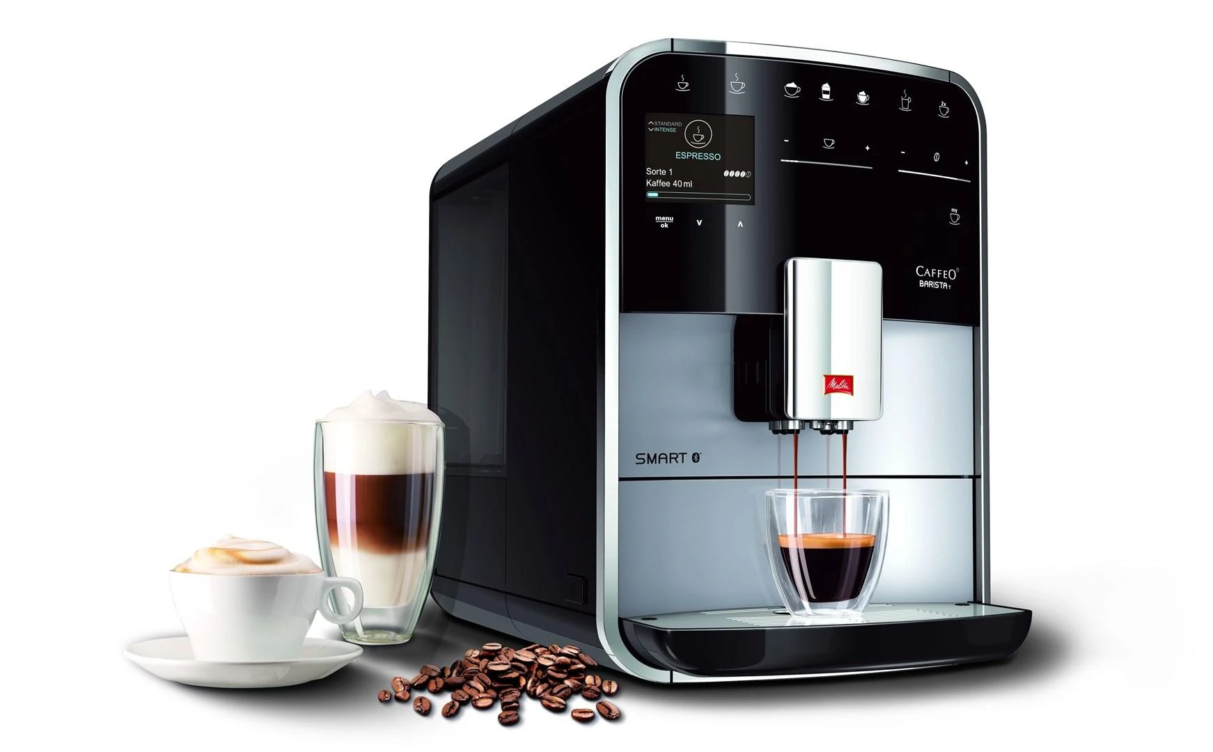 Kavos aparatas Melitta F83/0-101 automatinis, Sidabrinės spalvos