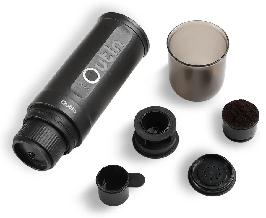 OUTIN NANO rankinis espresso kavos aparatas, pilka (Ekspozicinė prekė)