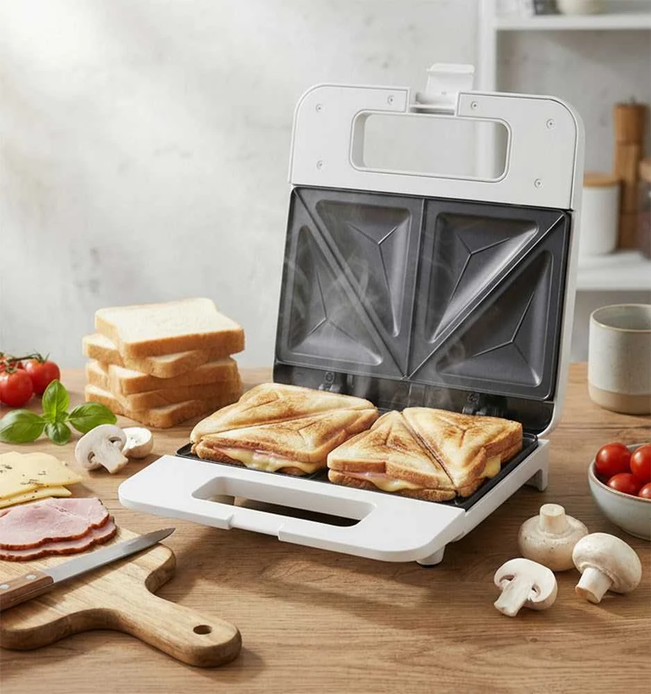 Sumuštinių keptuvas Keptuvas sumuštinių esperanza parmigiano ekt010w (1000w; spalva balta)